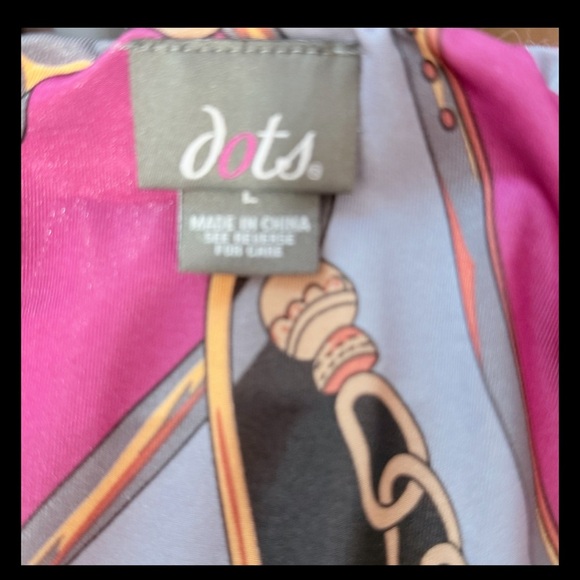 Dots Women’s Satin Strapless Baroque Print Jumpsuit L Pink Black Gold Wide Leg - Picture 12 of 16